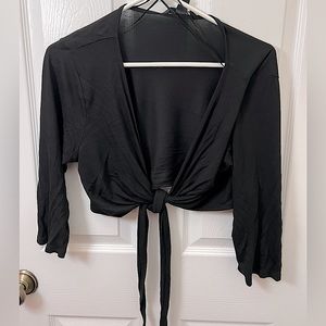 H&M Cropped 3/4 Sleeve Shrug / Wrap (Ties To Close)